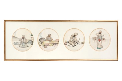 Lot 39 - EIGHT COMPANY SCHOOL WATERCOLOUR PORTRAITS OF INDIAN TRADESMEN
