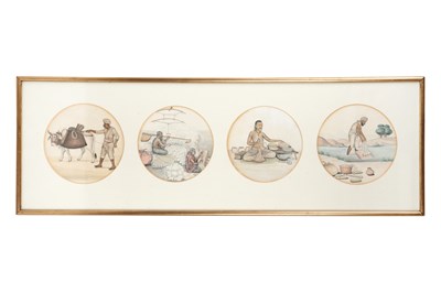 Lot 39 - EIGHT COMPANY SCHOOL WATERCOLOUR PORTRAITS OF INDIAN TRADESMEN