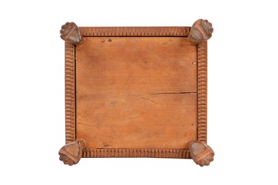 Lot 160 - A FINELY CARVED INDIAN SANDALWOOD BOX WITH JUNGLE SCENE