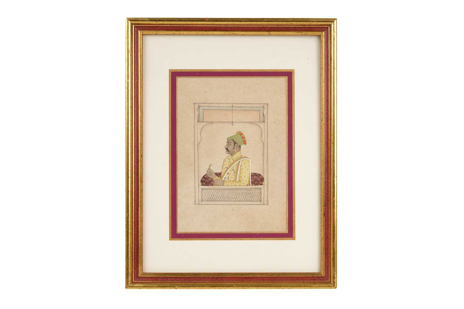 Lot 44 - A JHAROKHA PROFILE PORTRAIT OF AN INDIAN NOBLEMAN