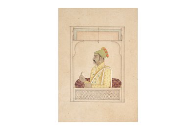 Lot 44 - A JHAROKHA PROFILE PORTRAIT OF AN INDIAN NOBLEMAN