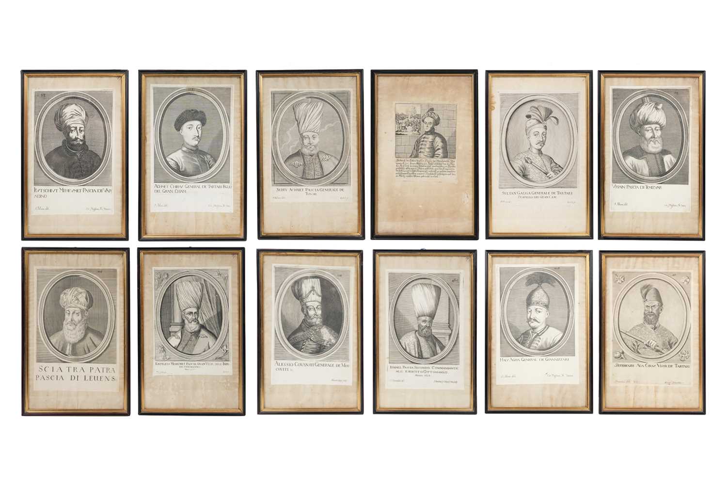 Lot 93 - TWELVE EUROPEAN ENGRAVINGS WITH THE PORTRAITS OF OTTOMAN AND TATAR GENERALS AND DIPLOMATS