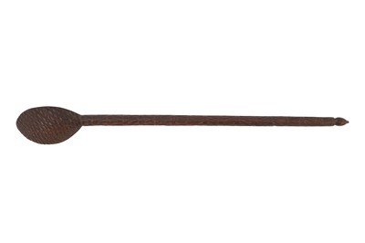 Lot 155 - A SUFI DERVISH CARVED WOOD BACKSCRATCHER WITH SHI’A INSCRIPTION