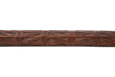Lot 155 - A SUFI DERVISH CARVED WOOD BACKSCRATCHER WITH SHI’A INSCRIPTION