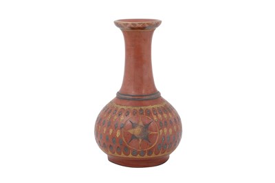 Lot 122 - A GOLD AND SILVER-OVERLAID TOPHANE WARE VASE WITH OTTOMAN SULTAN’S TUGHRA
