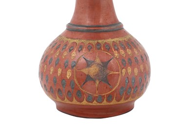Lot 122 - A GOLD AND SILVER-OVERLAID TOPHANE WARE VASE WITH OTTOMAN SULTAN’S TUGHRA