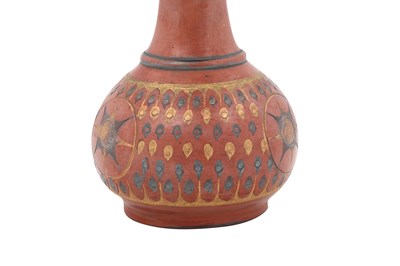 Lot 122 - A GOLD AND SILVER-OVERLAID TOPHANE WARE VASE WITH OTTOMAN SULTAN’S TUGHRA