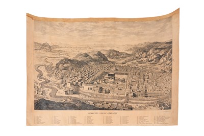 Lot 73 - HAJJ MEMORABILIA: TWO CHROMOLITHOGRAPHED HAJJ CERTIFICATES AND OTHER PRINTS