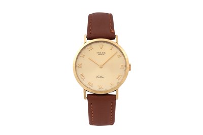 Lot 7 - A MEN’S ROLEX 18K YELLOW GOLD MANUAL WRISTWATCH.
