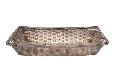 Lot 14 - A CHRISTOFLE SILVER-PLATED WOVEN BASKET