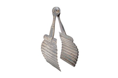 Lot 4 - A PAIR OF CHRISTOFLE SILVER-PLATED ASPARAGUS TONGS