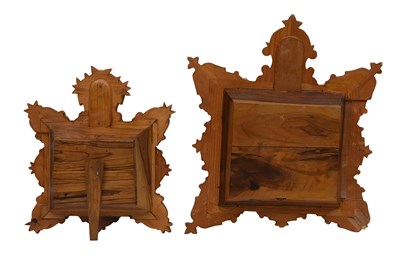 Lot 236 - TWO MOTHER-OF-PEARL-INLAID OLIVE WOOD DIORAMAS WITH THE DOME OF THE ROCK