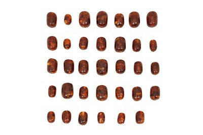 Lot 28 - A QUANTITY OF RECONSTITUTED AMBER BEADS