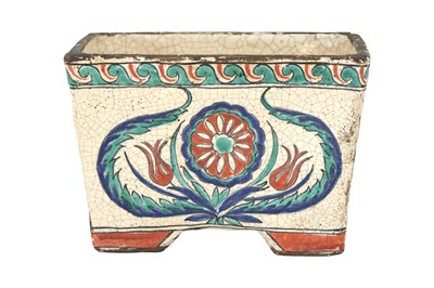Lot 70 - AN IZNIK-STYLE CERAMIC PLANTER