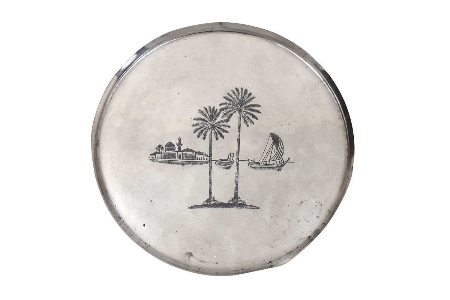 Lot 248 - AN UNMARKED IRAQI SILVER AND NIELLO DISH