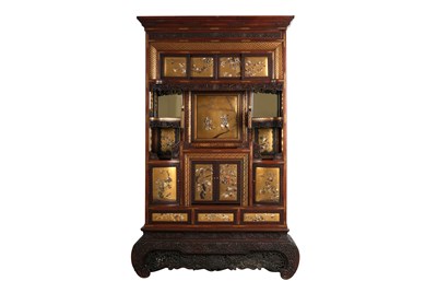 Lot A LARGE JAPANESE SHIBAYAMA-DECORATED DISPLAY CABINET, SHODANA