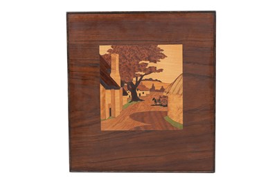 Lot 166 - A MID CENTURY MARQUETRY ART PANEL
