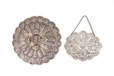 Lot 19 - TWO OTTOMAN TURKISH REPOUSSÉ SILVER MIRRORS