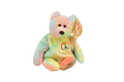 Lot 126 - A PEACE THE BEAR RAINBOW BEANIE BABY