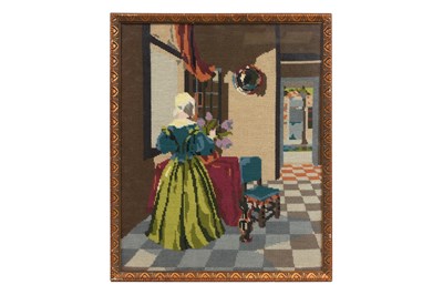 Lot 168 - A LARGE CROSS STITCH EMBROIDERY