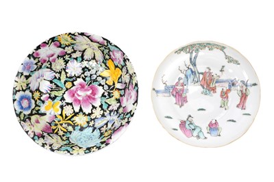 Lot 87 - A CHINESE FAMILLE ROSE 'IMMORTALS' DISH