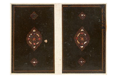 Lot 136 - A PAIR OF PERSIAN BOOK BINDINGS