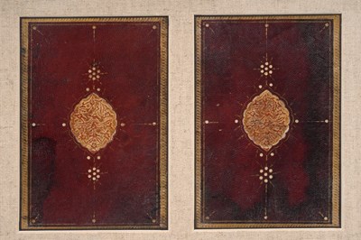 Lot 135 - A PAIR OF OTTOMAN BOOK BINDINGS