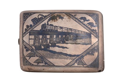 Lot 196 - AN IRAQI SILVER NIELLO CIGARETTE CASE