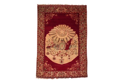 Lot 234 - A TURKISH RUG WITH OTTOMAN EMBLEM