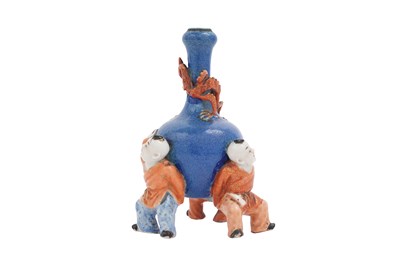 Lot 92 - A CHINESE ENAMELLED 'BOYS' VASE