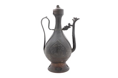 Lot 38 - A CHINESE BRONZE ISLAMIC SHAPE EWER