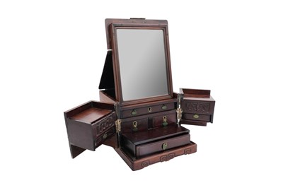 Lot 78 - A CHINESE WOOD MIRROR STAND