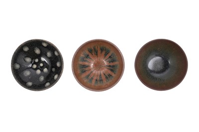 Lot 14 - THREE CHINESE JUAN POTTERY BOWLS