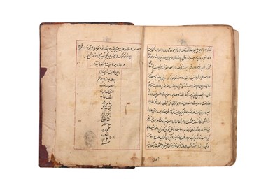Lot 195 - TWO MANUSCRIPTS: A PERSIAN ILLUSTRATED 'MIRROR FOR PRINCES' AND ARABIC RITUAL PRAYERS