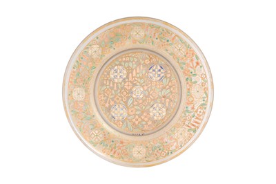 Lot 229 - AN ENAMELED GLASS DISH FOR THE OTTOMAN MARKET