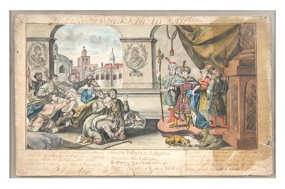 Lot 101 - A WATERCOLOUR PAINTING OF JOSEPH'S BROTHERS IN EGYPT