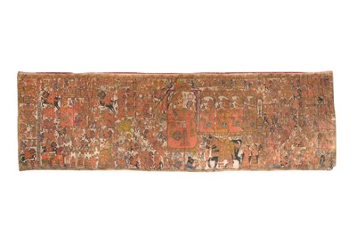 Lot 238 - A LONG PATTACHITRA WITH DEEDS OF PABUJI (PAJUBI KI PHAD)