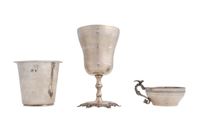 Lot 177 - A GROUP OF THREE OTTOMAN SILVERWARE