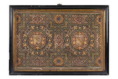 Lot 217 - AN 'ALHAMBRA' NASRID STYLE POLYCHROMED STUCCO PANEL