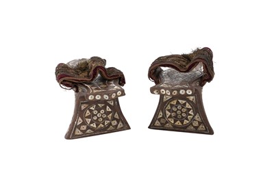 Lot 220 - A PAIR OF MOTHER-OF-PEARL INLAID HAMMAM CLOGS (QABQAB)