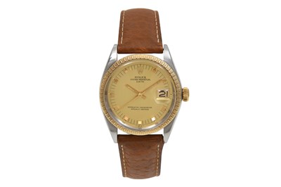 A VINTAGE AND RARE ROLEX MEN’S STAINLESS STEEL AND 18K YELLOW GOLD AUTOMATIC WRISTWATCH.