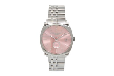A CHAUMET LADIES STAINLESS STEEL AUTOMATIC BRACELET WATCH.