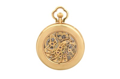 Lot 107 - A POSSIBLY UNIQUE PIAGET SKELETON 18K YELLOW GOLD POCKET WATCH