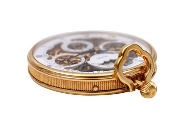 Lot 107 - A POSSIBLY UNIQUE PIAGET SKELETON 18K YELLOW GOLD POCKET WATCH