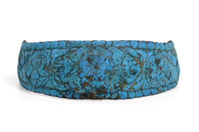 Lot 3 - A CHINESE METAL TIANTSUI KINGFISHER FEATHER HEADBAND