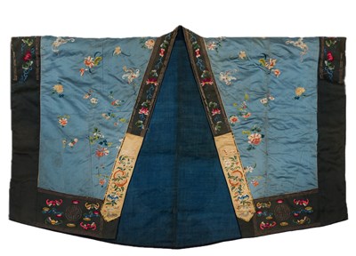 Lot AN EMBROIDERED DAOIST PRIEST’S BLUE SILK ROBE OF DESCENT, JIANGYI