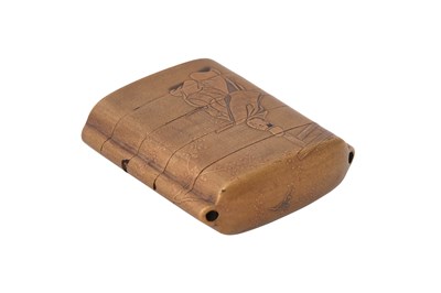 Lot 141 - λ THREE JAPANESE INRO AND A TORTOISE SHELL CIGARETTE CASE