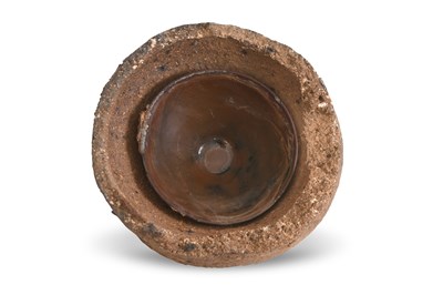 Lot 7 - A HENAN 'TENMOKU' TEABOWL WITH ATTACHED KILN MOULD