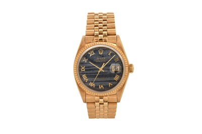 Lot 58 - A RARE MEN'S ROLEX 18K YELLOW GOLD AUTOMATIC BRACELET WATCH.