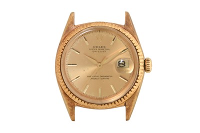 Lot 18 - A VINTAGE MEN'S ROLEX 18K YELLOW GOLD AUTOMATIC WATCH.